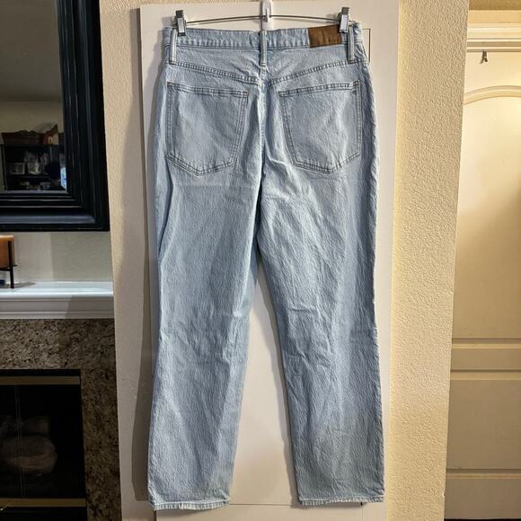 Madewell The Perfect Vintage Straight jean Danby Wash Knee Rip Edition Size 30 - Picture 9 of 11